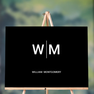 Panneau En Acrylique Logo de marque noire Entreprise