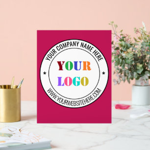 Panneau En Acrylique Logo de votre entreprise et signature texteAcryliq