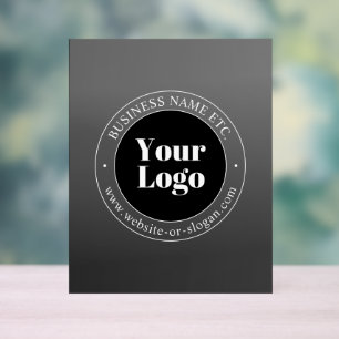 Panneau En Acrylique Logo d'entreprise ou design & texte modifiable
