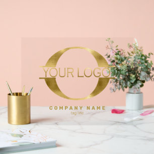 Panneau En Acrylique Logo Gold Foil/Bk ID810
