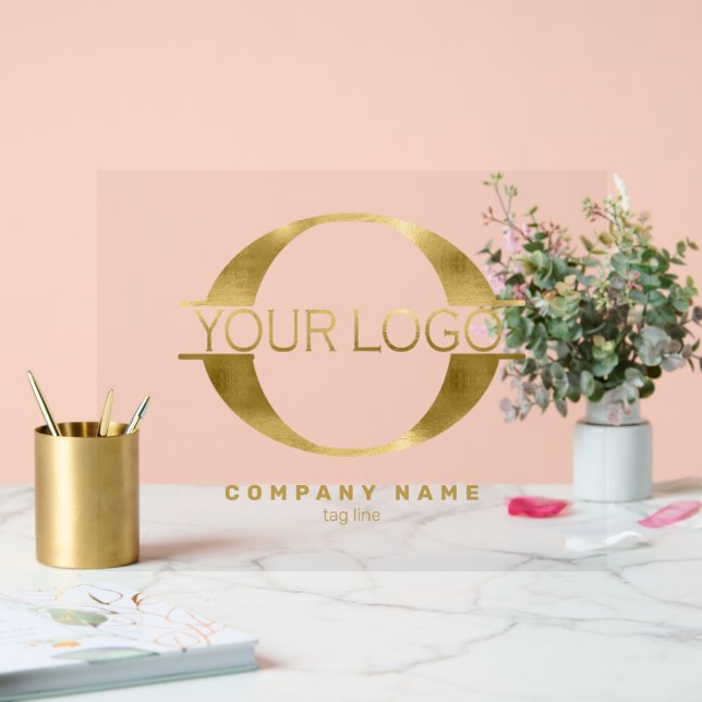 Panneau En Acrylique Logo Gold Foil/Bk ID810 (Mariage)