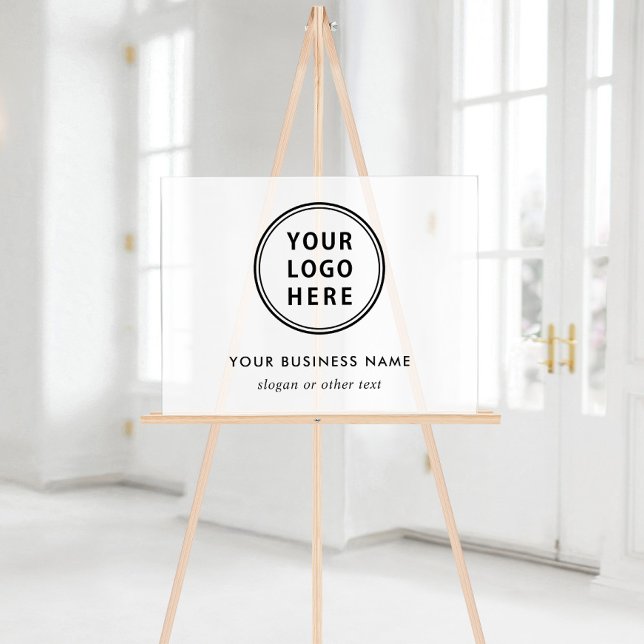 Panneau En Acrylique Logo moderne promotionnel Frosted (Créateur téléchargé)