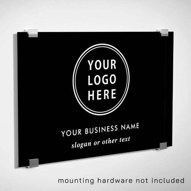 Panneau En Acrylique Logo moderne promotionnel Noir (Créateur téléchargé)