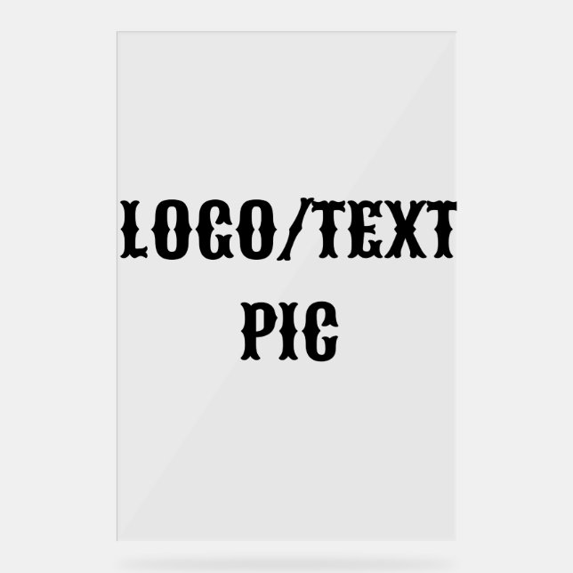 Panneau En Acrylique Logo personnalisé simple et élégant ici société c (Recto)