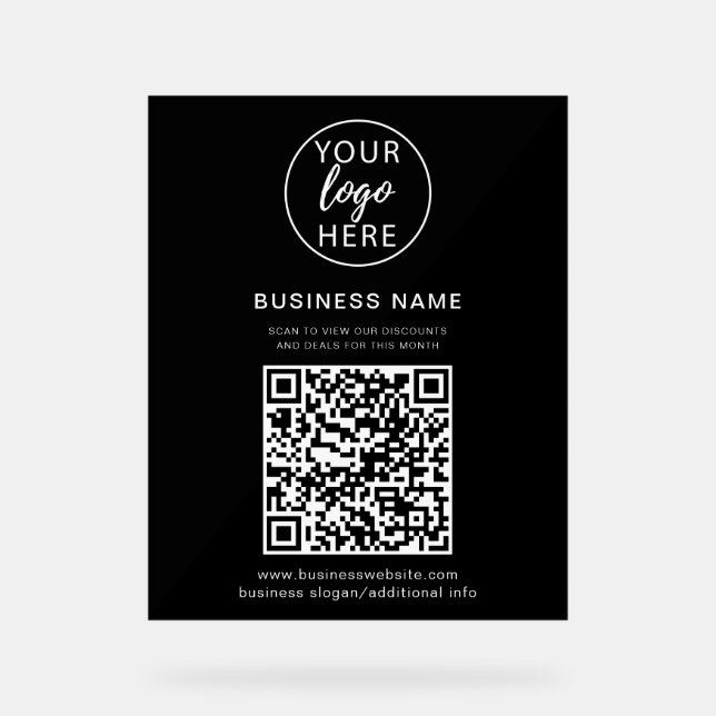 Panneau En Acrylique Logo sur mesure simple pour entreprise (Recto)