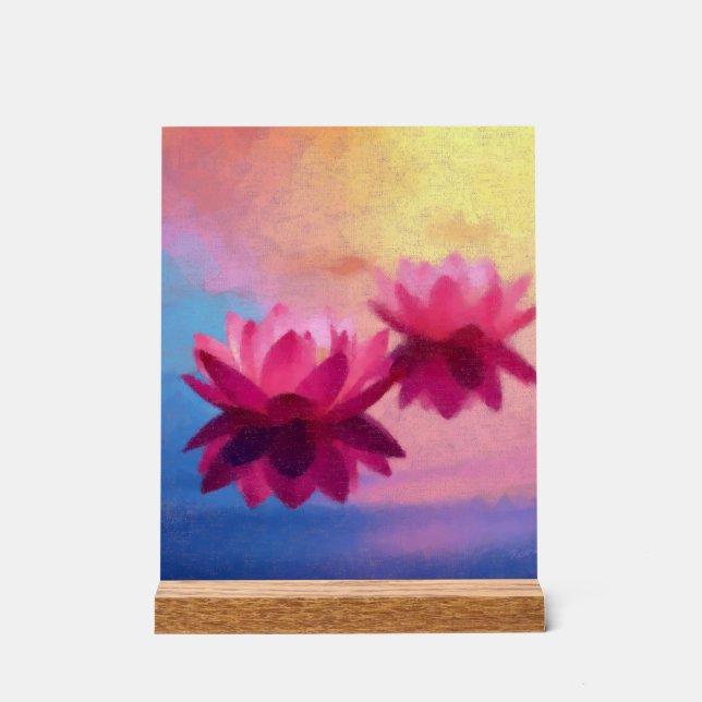 Panneau En Acrylique Lotus Love (Recto)