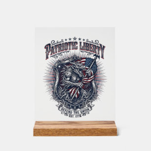 Panneau En Acrylique Loup-garou patriotique Patriote Horreur Monstre Pa