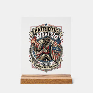 Panneau En Acrylique Loup-garou patriotique Patriote Horreur Monstre Pa