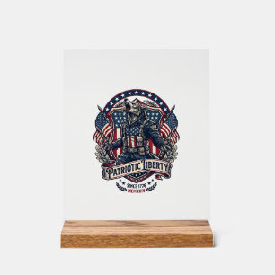 Panneau En Acrylique Loup-garou patriotique Patriote Horreur Monstre Pa
