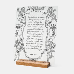 Panneau En Acrylique Love Expression Line Art Victorian Simple