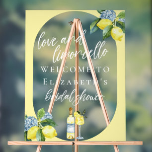 Panneau En Acrylique Love Limoncello Italien Fête des mariées manuscrit