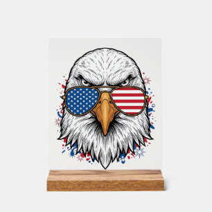 Panneau En Acrylique Lunettes de soleil aigle patriotique Vintage Vecto