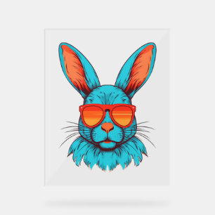 Panneau En Acrylique Lunettes De Soleil cool Pour Lapin De Pâques