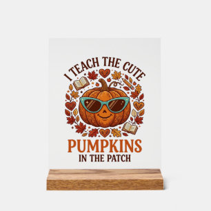 Panneau En Acrylique Lunettes de soleil Halloween Patch Citrouilles Mig