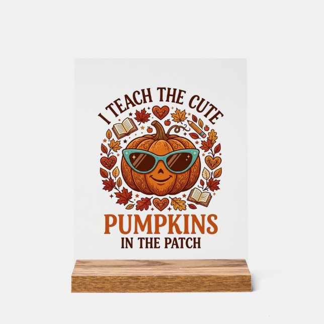 Panneau En Acrylique Lunettes de soleil Halloween Patch Citrouilles Mig (Recto)
