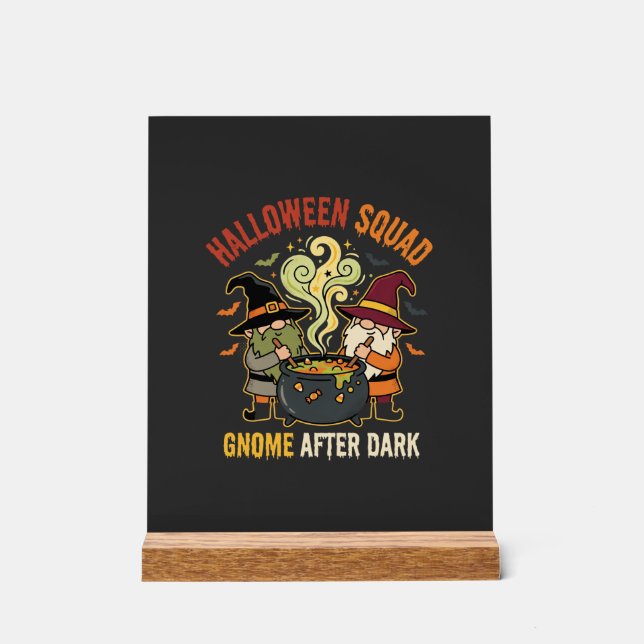 Panneau En Acrylique Lutin d'Halloween Méfait de Minuit (Recto)