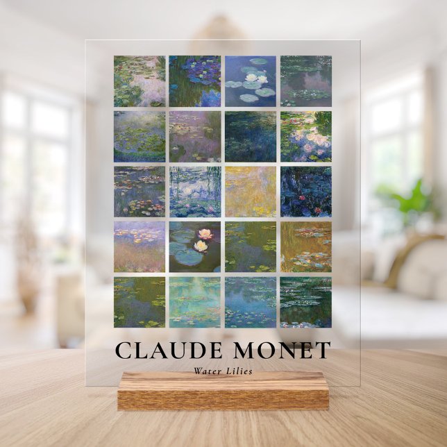 Panneau En Acrylique Lys d'eau Claude Monet (Créateur téléchargé)