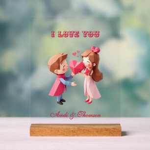 Panneau En Acrylique M. & Mme Une histoire d'amour personnalise