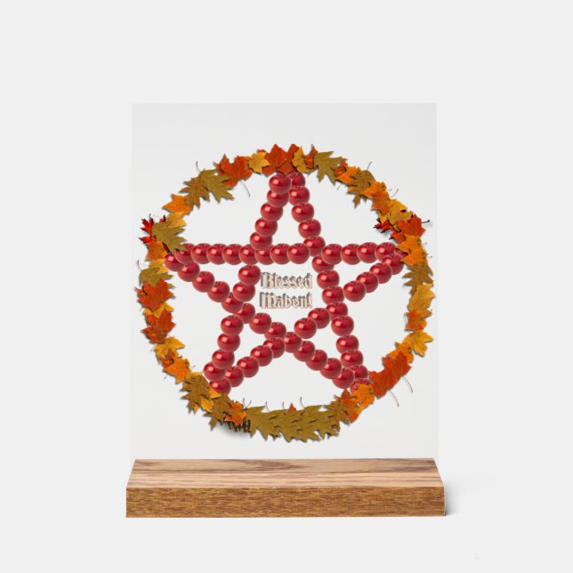 Panneau En Acrylique Mabon Pentacle (Recto)