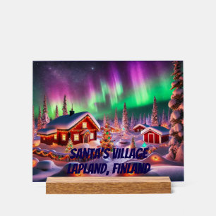 Panneau En Acrylique Magic Winter Wonderland : Village de Père Noël