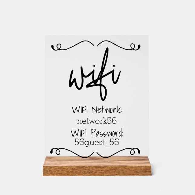 Panneau En Acrylique Maison de location Wifi (Recto)