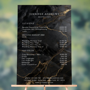 Panneau En Acrylique Marbre, Or Noir, Salon