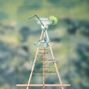 Panneau En Acrylique Marges élégantes et Fête des mariées de mariage Bi