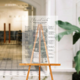 Panneau En Acrylique Mariage alphabétique élégant