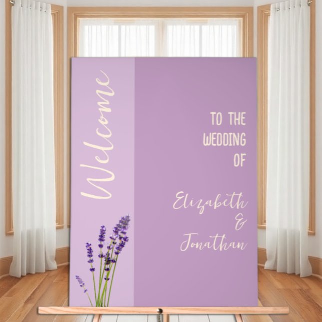 Panneau En Acrylique Mariage Amour Lavande (Créateur téléchargé)
