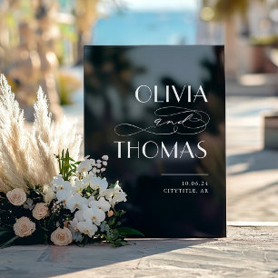 Panneau En Acrylique Mariage Black Modern Chic