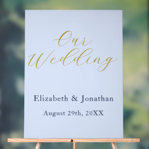 Panneau En Acrylique Mariage bleu opulent