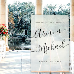 Panneau En Acrylique Mariage de bienvenue minimaliste moderne