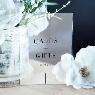 Panneau En Acrylique Mariage de cartes et cadeaux TOUS Art déco