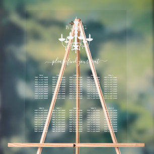 Panneau En Acrylique Mariage de lustre blanc