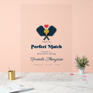 Panneau En Acrylique Mariage de Pickleball Préparé Parfaitement