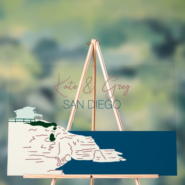Panneau En Acrylique Mariage de San Diego (Neutre)