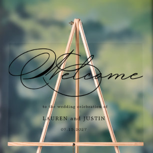 Panneau En Acrylique Mariage de typographie luxueux