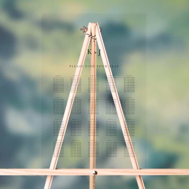 Panneau En Acrylique Mariage Élégant Minimaliste Simple Trouvez votre p (Neutre)