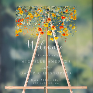 Panneau En Acrylique Mariage floral gras