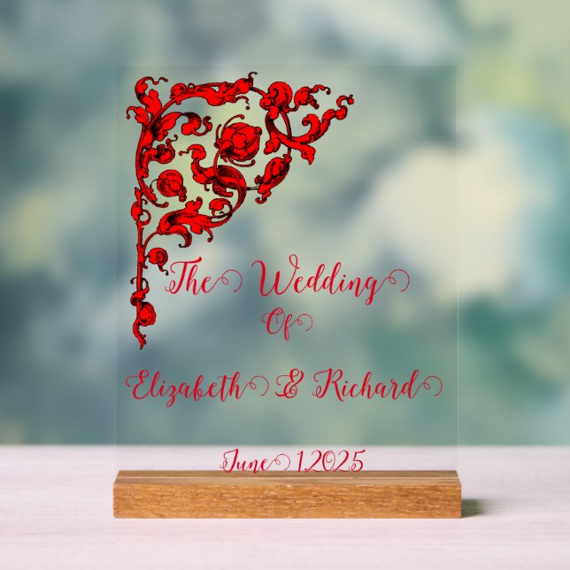 Panneau En Acrylique Mariage gothique foncé (Neutre)