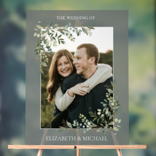 Panneau En Acrylique Mariage photo écologique de la zone botanique d'Eu