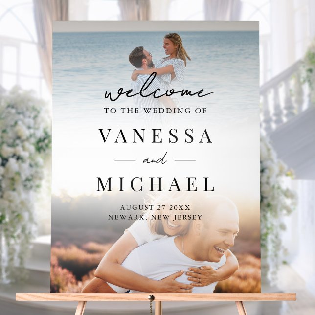Panneau En Acrylique Mariage photo simple et élégant (Créateur téléchargé)