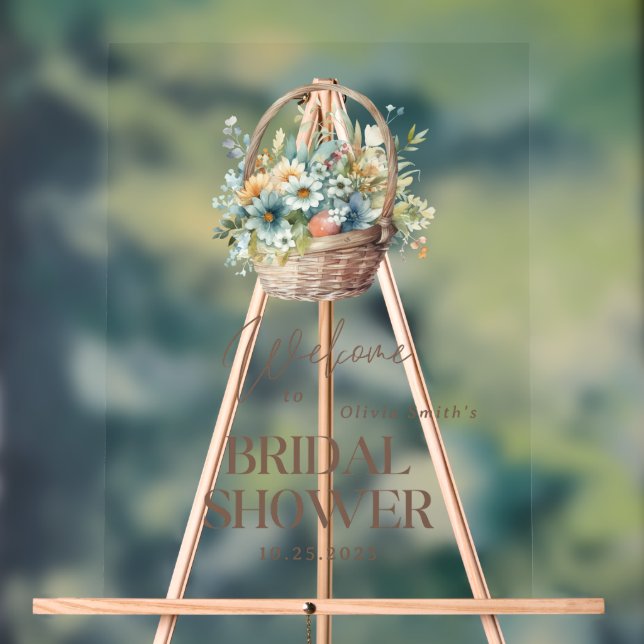 Panneau En Acrylique Mariage retiré du marché, Mariage fleuri (Neutre)