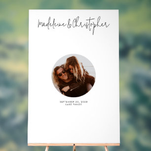 Panneau En Acrylique Mariage Signer Livre d'invité Autre photo