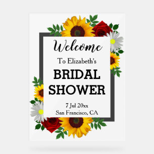 Panneau En Acrylique Mariage traditionnel floral Shower