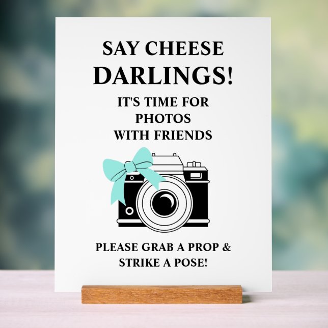 Panneau En Acrylique Mariée & Co. Fête des mariées Turquoise (Neutre)