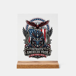 Panneau En Acrylique Masque de gardien patriotique inspiré de la libert