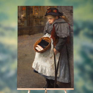 Panneau En Acrylique Matchstick Girl pauvre rue Urchin Pauvreté urbaine