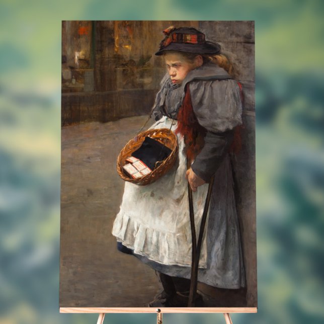 Panneau En Acrylique Matchstick Girl pauvre rue Urchin Pauvreté urbaine (Neutre)