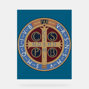 Panneau En Acrylique Médaille de saint Benoît